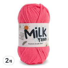 니뜨 밀크얀 뜨개실 50g, 06코랄핑크, 2개