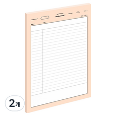 MUNID Subject直式Cornell筆記本 B5, 蜜桃色, 50張, 2個