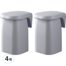 居家俱樂部 磁吸漱口杯組, 4個, 灰色