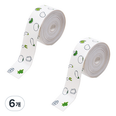 언헤브 네이쳐 다용도 방수 테이프 01 야채 5m x 3.8cm, 6개