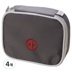 루네온 심플 휴대용 구급 가방 회색, 4개