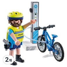 플레이모빌 자전거 순찰 피규어 71732, 2개