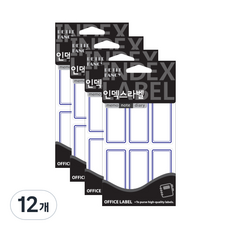 쁘띠팬시 인덱스 라벨 20-219 18p, 청색, 18개입, 12개