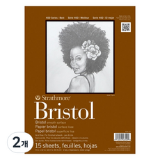 스트라스모아 S4 브리스톨지 전문가용 스케치북 Smooth 2겹 GI475012, 23 x 30 cm, 15매, 2개