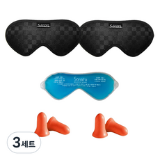 소나타 수면안대 엘레강스 블랙 2p + 귀마개 2p + 아이젤팩, 3세트