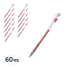 Monami Zeller 502 中性筆, 紅色, 60入