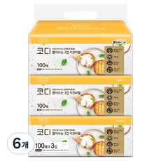 CODI 抽取式3層柔軟包裝廚房紙巾, 6個, 100入