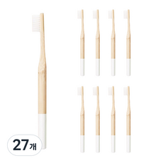 Trade Me溫和竹子牙刷 彩色毛 白色, 27個, 1件