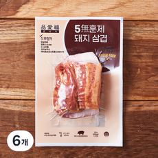 품애복 5무 훈제 돼지 삼겹, 200g, 6개