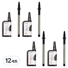 M&G STATIONERY 晨光文具 書法毛筆+墨水組, 混色, 12套