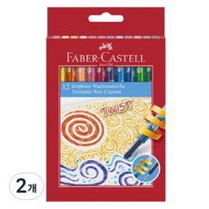 FABER-CASTELL 輝柏 旋轉色鉛筆, 12色, 2個