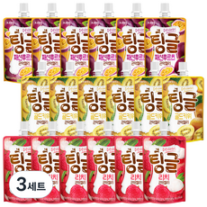 로엘 더 가벼워진 팅글 곤약젤리 3종 18팩 리치 6p + 골드키위 6p + 패션후르츠 6p, 80g, 3세트