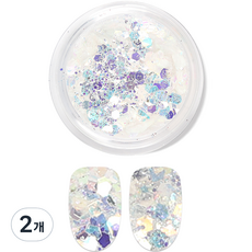 젤로젤로 자체발광 글리터 네일 글리터, GL037 미러빔, 2개