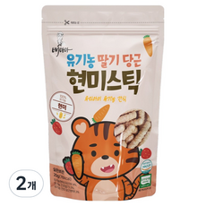 Baemama 糙米餅棒, 草莓紅蘿蔔, 2個, 20g