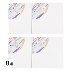 유니아트 캔버스 천 액자 사각 20 x 20 cm, 8개, 5호