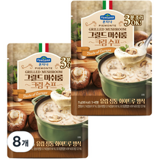 폰타나 그릴드 머쉬룸 크림 수프 파우치, 75g, 8개