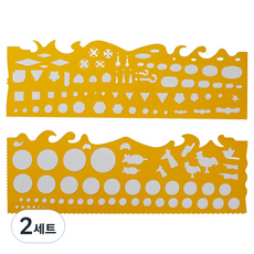 KORING 模板 綜合圖形尺 2件組 K-71, 單一顏色, 2套