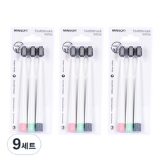 오픈스페이스 미니소프트 대나무 숯 칫솔 3종 세트, 9세트, 3개