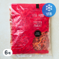 글로벌냉동식품 중국산 홍피망 슬라이스 (냉동), 6개, 1kg