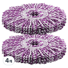 BOOJA58 不鏽鋼滾筒補充拖把頭 適用於旋轉拖把, 4個