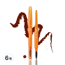 데자뷰 아이브로우 펜슬 0.17g, 웜브라운, 6개