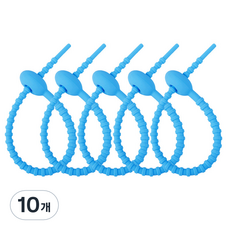 고리타입 케이블타이 180mm, 10개, 바다색