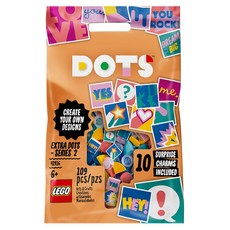 LEGO 樂高 DOTs 2號豆豆補充包 109顆粒 內含10個驚喜吊飾, 多色, 1包