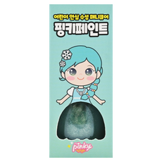 i'm pinky Pinky Paint 兒童指甲油，水性成分, A01 Shine Blue, 1瓶