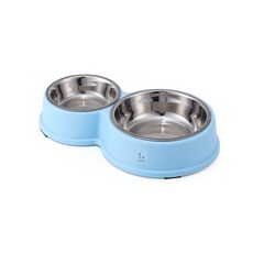 ZEZEPET 粉彩雙層不鏽鋼餐具, 藍色 (Y213PFS075), 1個