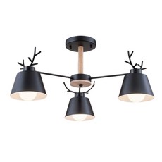 Honey Comb 北歐風原木臥室半吸頂燈三燈, YP80-882-3