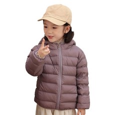 빠빠야네 아동용 파스텔 후드 집업 라이트 패딩
