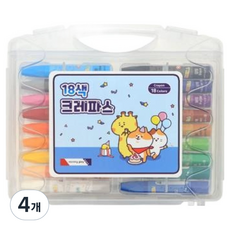 모닝글로리 크레파스 블루, 18색, 4개