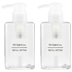 Allup Home 彩色泵容器 450ml, 透明, 2個