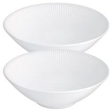 YoonDojagi 韓國製純白寬口麵碗, 2個, 白色