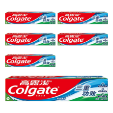 Colgate 高露潔 三重功效含氟牙膏 清涼薄荷, 160g, 6條