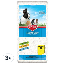 케이티 클린앤코지 소동물용 베딩 오리지널 화이트, 24.6L, 3개