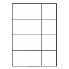 鶴屋 A4三用電腦標籤 92號 B7470 70 x 74.2mm, 12格, 105張