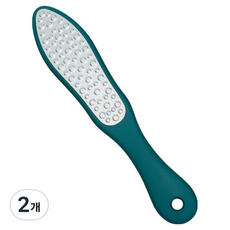 스테인리스 양면 발 각질제거 풋파일 딥그린, 80g, 2개, 1개입