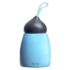 RELEA Momo 可愛迷你保溫杯, 天藍色, 260毫升, 1個
