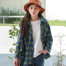 女童 Dean Square 格紋襯衫 J6228