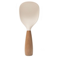 까사라이프 밥알 안붙는 스탠드 밥주걱, 아이보리, 1개