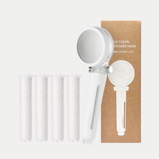 Bodibeam 雙重潔淨維他命蓮蓬頭+替換濾芯 4入組, 混色, 1組