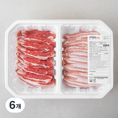 모아미트 보리먹인 삼겹 항정살 반반팩 (냉장), 1kg, 6개