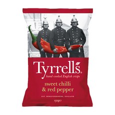 Tyrrells 泰勒思 洋芋片-甜椒及紅辣椒 英國熱銷 香辣鹹甜 使用品種馬鈴薯, 150g, 1包