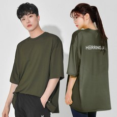 HERRINGBONE 中性沙灘防曬寬鬆短袖T恤