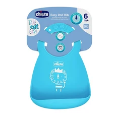 Chicco 立體口袋式防水圍兜 柔軟 可調整式脖圍, 藍色, 1件