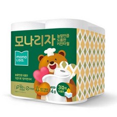 mona LIsa 3層加厚型廚房紙巾 130抽, 130張, 8捲