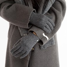 Crocodile 鱷魚 女款圓形標誌智能觸控毛料手套