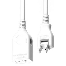 iPlus 保護傘 1座旋轉插頭中繼延長線, 1.8m, 白色, 1條