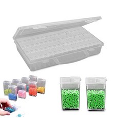 Market Plan 珠飾寶石十字繡配件收納盒, 1個, 透明